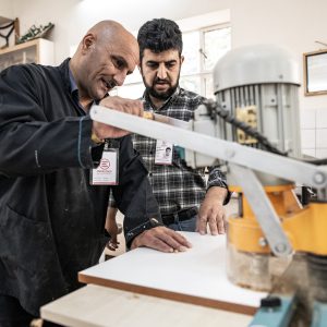 Un tavolo da lavoro per carpentiere